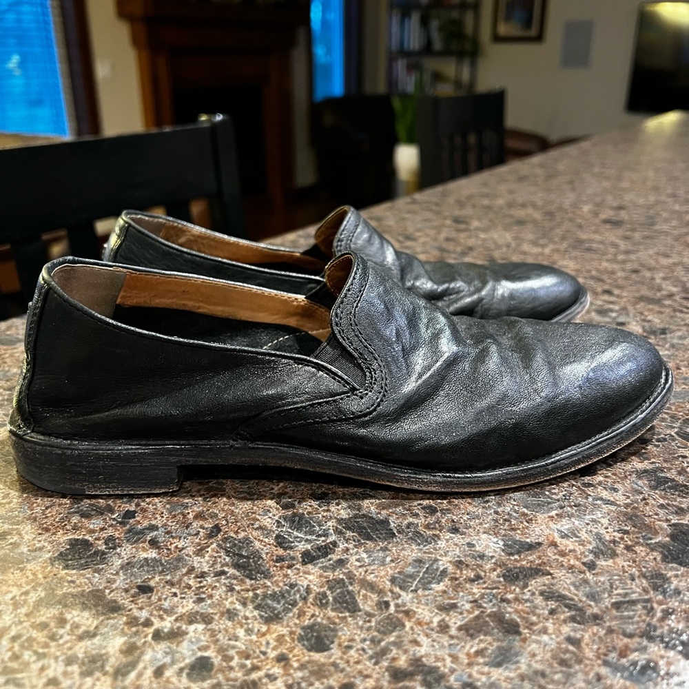 Trask Black Leather flats size 9